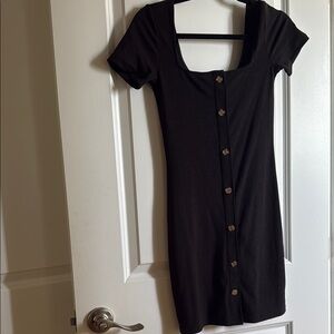 H&M Black Button-Down Dress